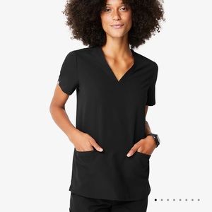 Figs S black Casma 3-pocket scrub top